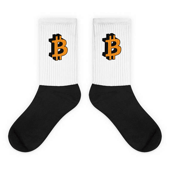 2020 Virtual Coin Crew Bitcoin Sock Novelty Cotton Socks Novelty Socks